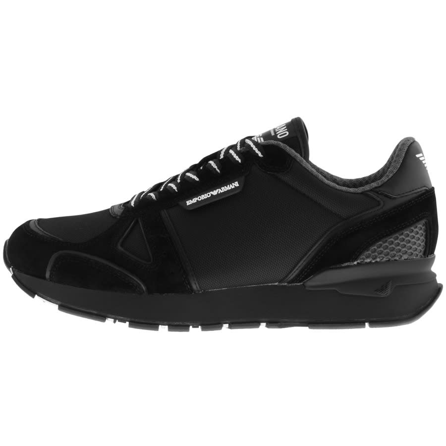 Alternative Image for ProductEmporio Armani Logo Trainers Black1